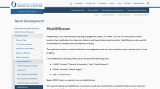 HealthStream - University of Mississippi Medical Center