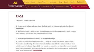 Alumni Association FAQs - University of Minnesota Alumni Association
