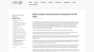 OICT enables remote access to Umoja for all UN Staff - Umoja Website