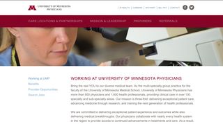 Working At UMP - University of Minnesota Physicians