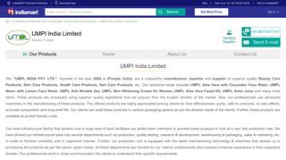 UMPI India Limited - Manufacturer from Batala, India | About Us
