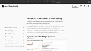 Enroll in Business Online Banking - Umpqua Bank