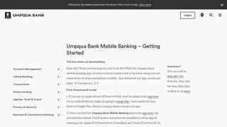 Mobile Banking - Get Started - Umpqua Bank