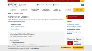 Schedule of Classes | UMUC Europe