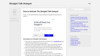 How to Activate The Straight Talk Hotspot