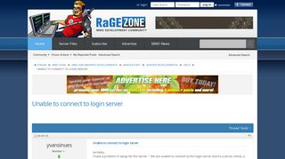 Unable to connect to login server - RaGEZONE - MMO development ...