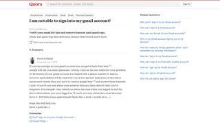 I am not able to sign into my gmail account? - Quora