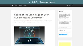 Get rid of the Login Page on your ACT Broadband... | > 140 characters