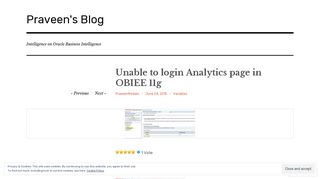 Unable to login Analytics page in OBIEE 11g – Praveen's Blog