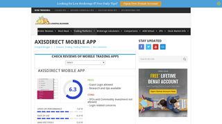 AxisDirect Mobile App Review for 2019 | Features, Problems, Concerns
