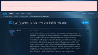 I can't seem to log into the battlenet app. - Blizzard Forums