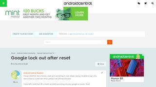 Google lock out after reset - Android Forums at AndroidCentral.com