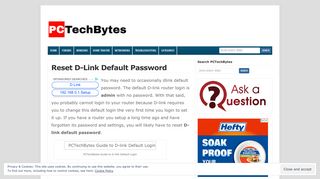 Reset D-Link Default Password - PCTechBytes PCTechBytes