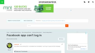 Facebook app can't log in - Android Forums at AndroidCentral.com