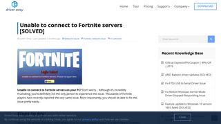 Unable to connect to Fortnite servers [SOLVED] - Driver Easy