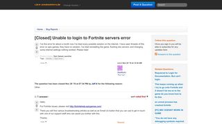 Unable to login to Fortnite servers error - UE4 AnswerHub