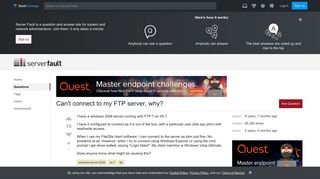 iis 7 - Can't connect to my FTP server, why? - Server Fault