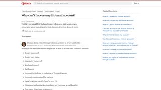 Why can't I access my Hotmail account? - Quora
