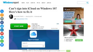 Can't sign into iCloud on Windows 10? Here's how ... - Windows Report