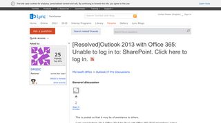 [Resolved]Outlook 2013 with Office 365: Unable to log in to ...