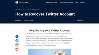 How to Recover Twitter Password without Email with Disk Drill