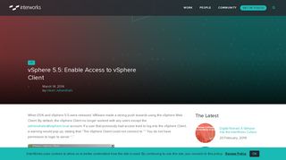 vSphere 5.5: Enable Access to vSphere Client | InterWorks