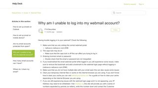 Why am I unable to log into my webmail account? – RadiusOnline