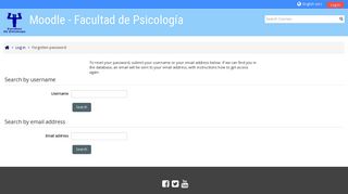 Forgotten password - Moodle - Facultad de Psicología - UNAM
