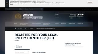 Register for your Legal Entity Identifier (LEI) | London Stock Exchange ...