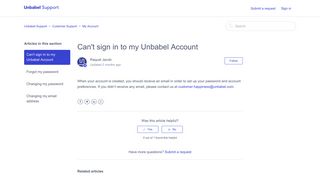 Can't sign in to my Unbabel Account – Unbabel Support