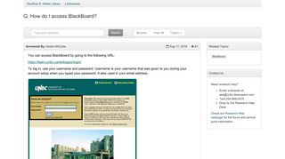 How do I access BlackBoard? - UNBC LibAnswers