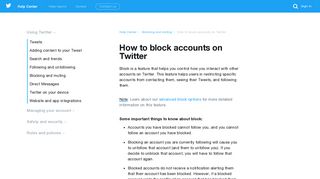 How to block accounts on Twitter - Twitter support