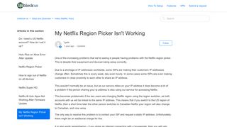 My Netflix Region Picker Isn't Working – Unblock-Us