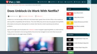 Does Unblock-Us Work With Netflix? - January 2019 - The VPN Lab
