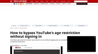 How to bypass YouTube's age restriction without signing in - Tech ...