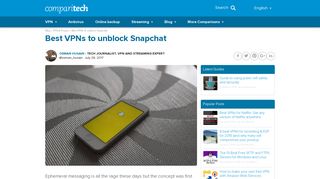 5 Best VPNs for Snapchat | Unblock Snapchat at School, Work or Abroad