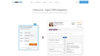 Unbounce Integration - Agile CRM