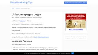 Unbouncepages Login – Virtual Marketing Tips
