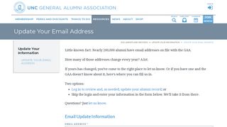 Update Your Email Address | UNC General Alumni Association