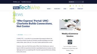 '49er Express' Portal: UNC-Charlotte Builds Connections, Not Center ...