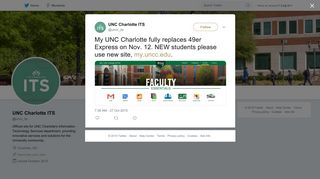 UNC Charlotte ITS on Twitter: 