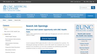 Search Jobs - UNC Health Care
