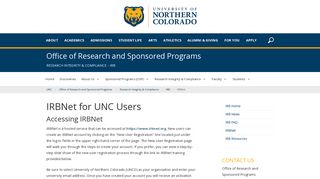IRBNet for UNC users - University of Northern Colorado