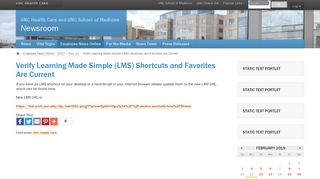 Verify Learning Made Simple (LMS) - UNC Health Care News