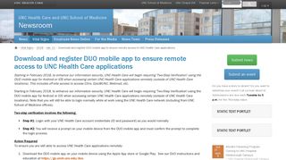 Download and register DUO mobile app to ensure remote access to ...