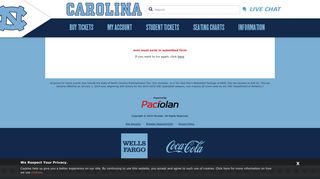 University of North Carolina Tar Heels | Online Ticket Office | My Account