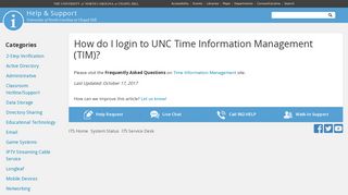 How do I login to UNC Time Information Management (TIM)? | Help ...