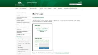 How To Login | Human Resources | UNC Charlotte