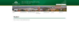 Moodle 2 | The Center for Teaching and Learning | UNC Charlotte