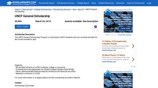 UNCF General Scholarship - Scholarships.com